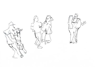 Salsa, croquis dessin au trait, Lyon, Nicolas Lambert, Nak illustrations