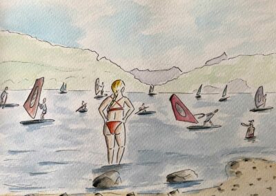 Lac de Laffey - Illustration aquarelle, Nicolas Lambert, Nak Illustrations