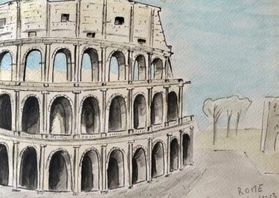 Rome le colisée - Illustration aquarelle, Nicolas Lambert, Nak Illustrations