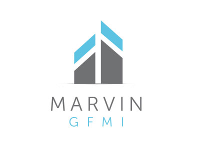 Marvin GFMI, charte graphique, print, immobilier, logo, carte de visite