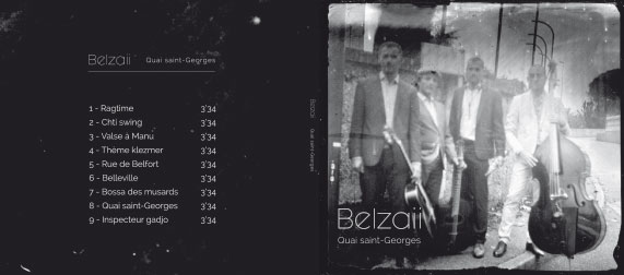 Belzaii, pochette cd, jazz, musique, création graphique